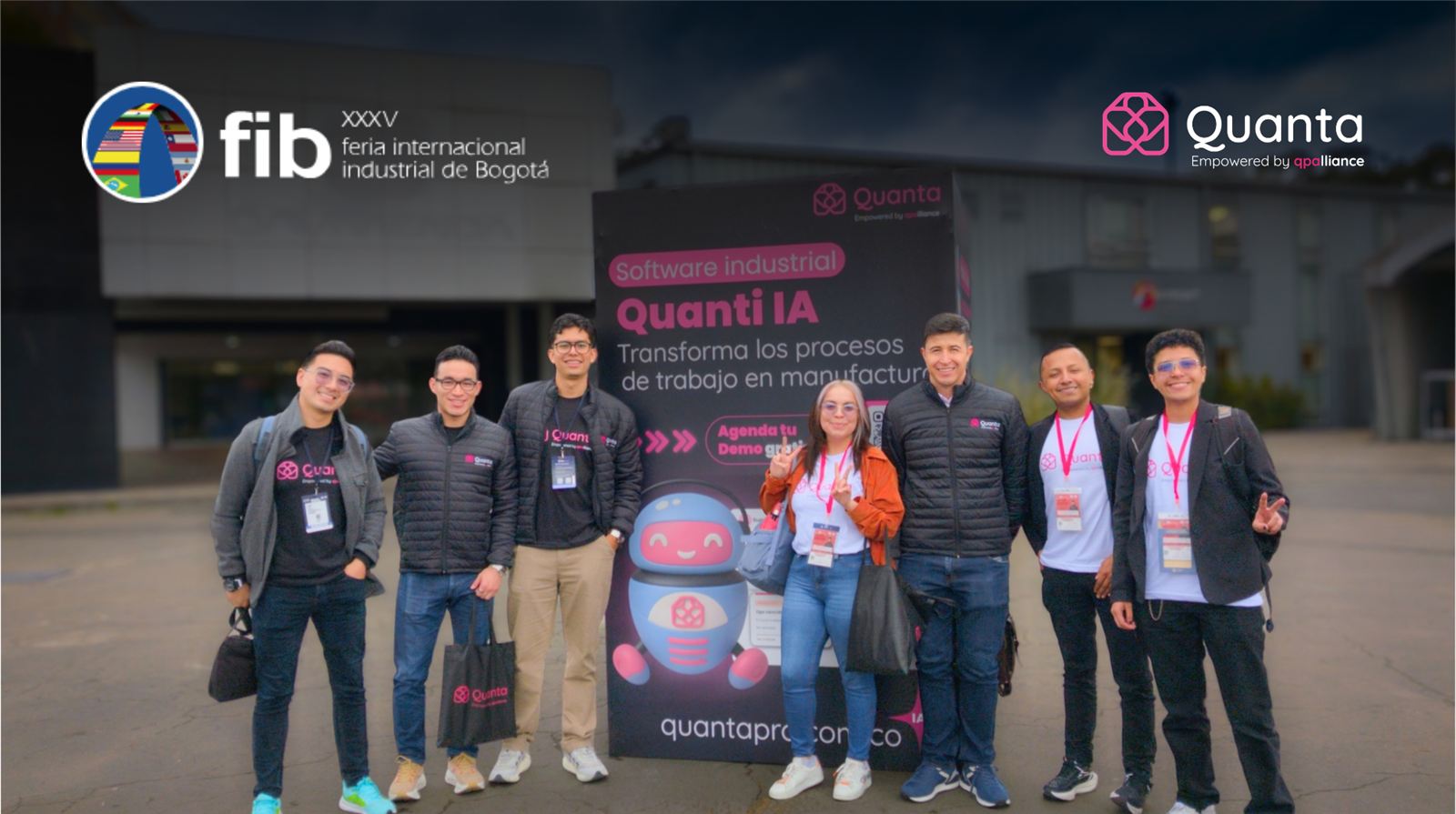 Equipo de Quanta Software Industrial en la FIB 2026, Corferias Bogotá